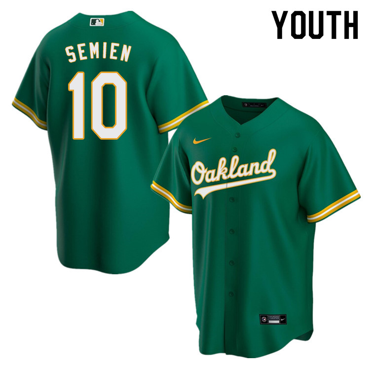 Nike Youth #10 Marcus Semien Oakland Athletics Baseball Jerseys Sale-Green